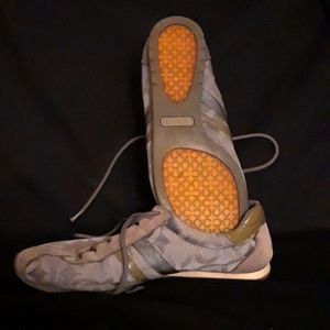 Coach  silver grey Kathleen sneaker. Size 8M previously adored.